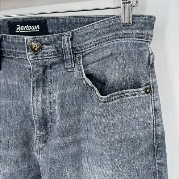 Revtown Jeans Mens 31x30 Gray Decade Denim Sharp Fit Stretch 5-Pocket Slim - Picture 4 of 9